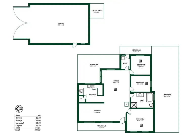 Floorplan of Homely house listing, 32 Jacaranda Drive, Woodside SA 5244