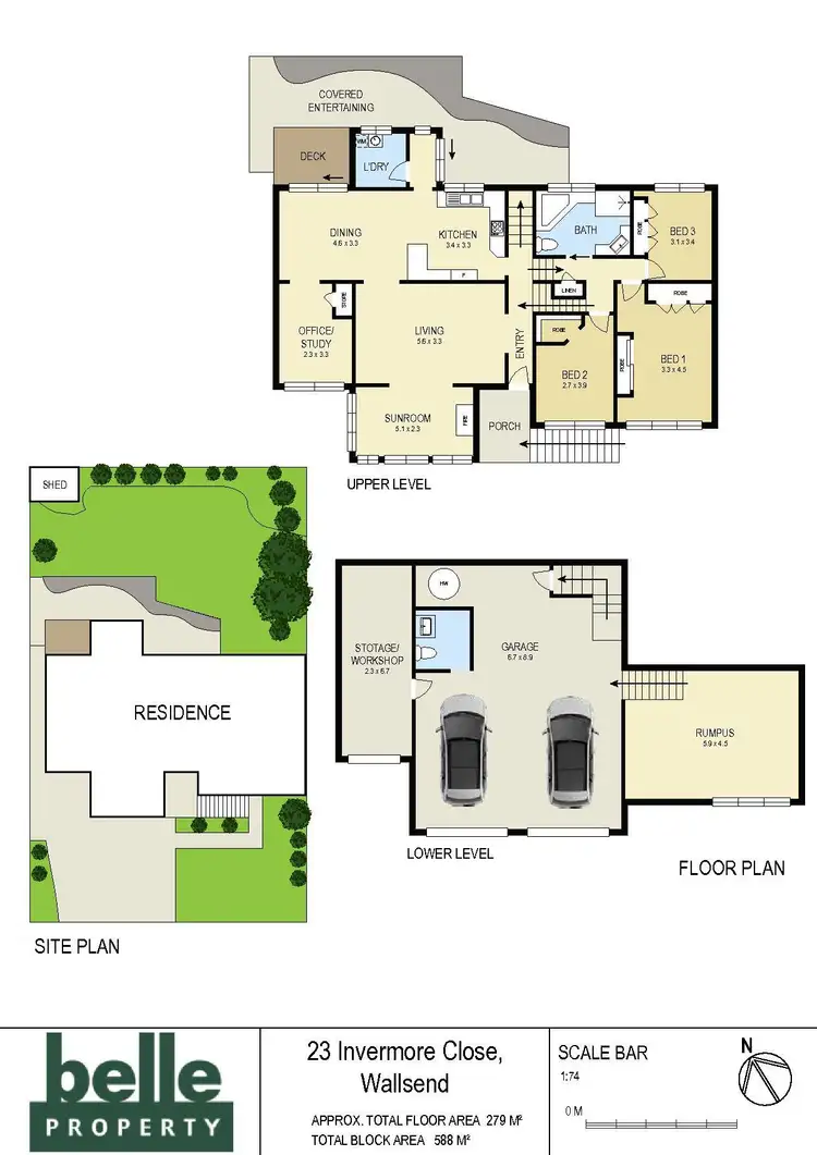 Floorplan of Homely house listing, 23 Invermore Close, Wallsend NSW 2287