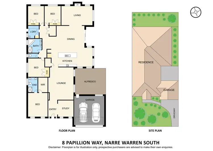 Floorplan of Homely house listing, 8 Papillion Way, Narre Warren South VIC 3805