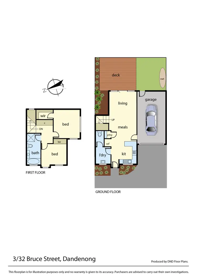 Floorplan of Homely townhouse listing, 3/32 Bruce Street, Dandenong VIC 3175