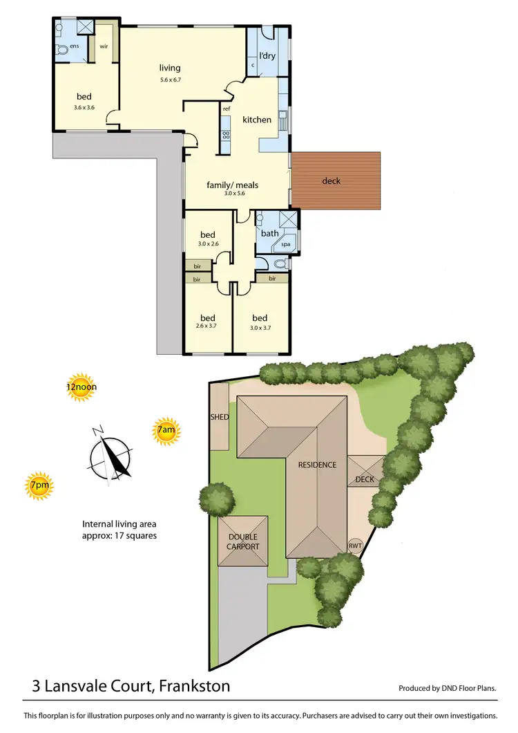 Floorplan of Homely house listing, 3 Lansvale Court, Frankston VIC 3199