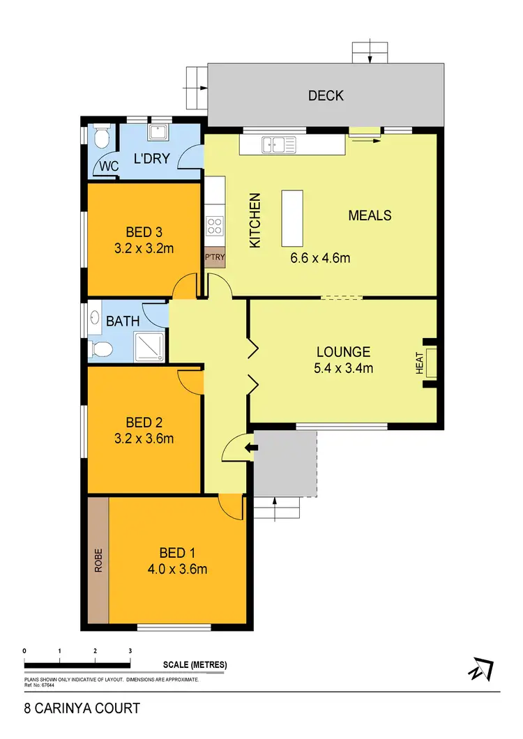 Floorplan of Homely house listing, 8 Carinya Court, North Bendigo VIC 3550