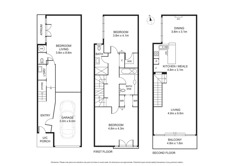 Floorplan of Homely townhouse listing, 12 Glass Street, North Melbourne VIC 3051
