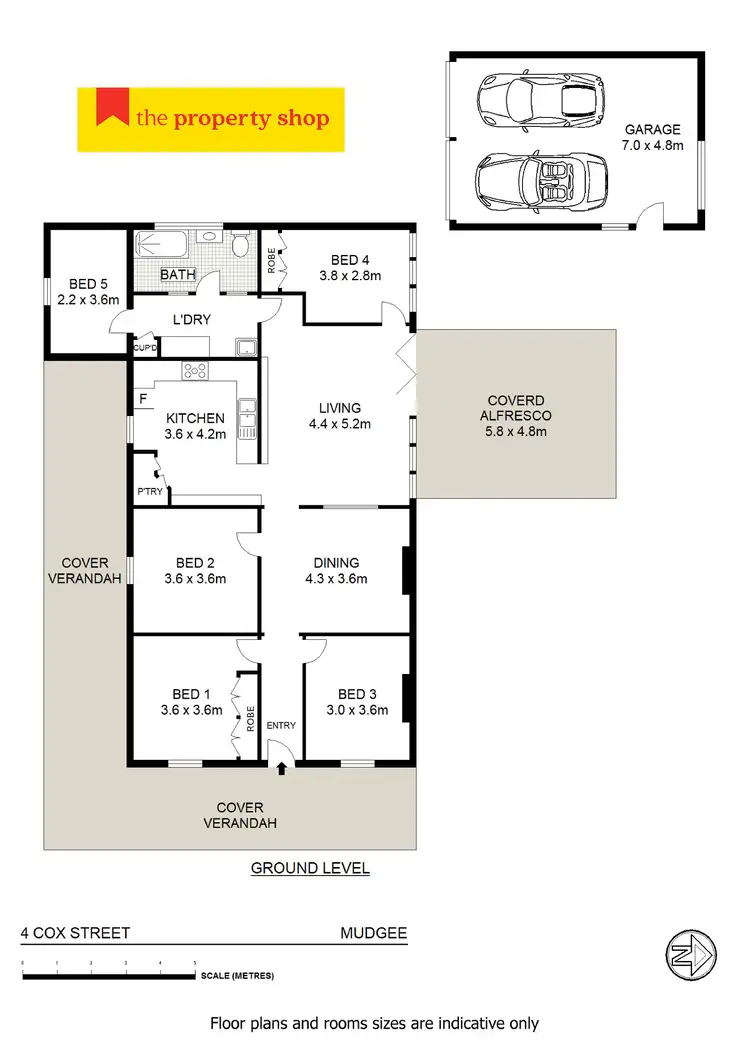 Floorplan of Homely house listing, 4 Cox Street, Mudgee NSW 2850