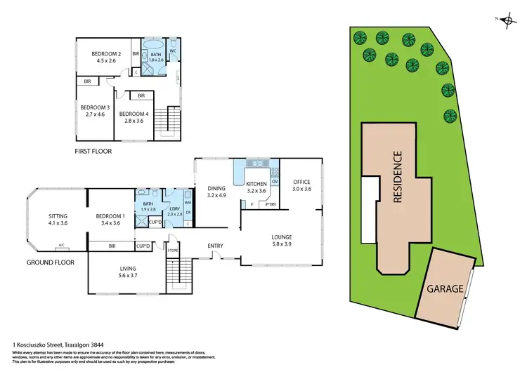 Floorplan of Homely house listing, 1 Kosciuszko Street, Traralgon VIC 3844