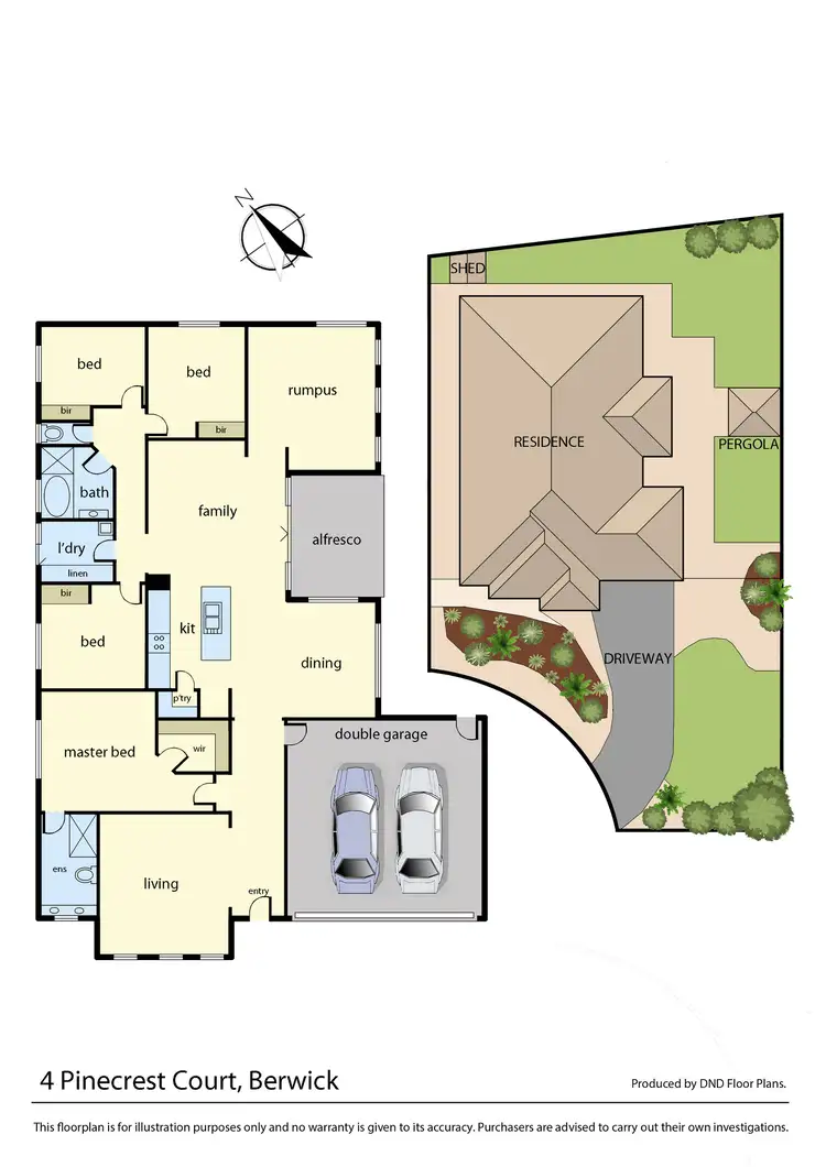 Floorplan of Homely house listing, 4 Pinecrest Court, Berwick VIC 3806