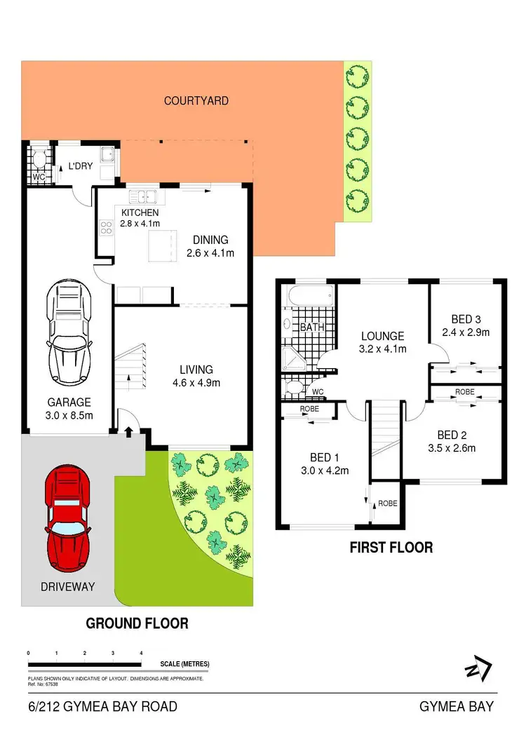 Floorplan of Homely townhouse listing, 6/212 Gymea Bay Road, Gymea Bay NSW 2227