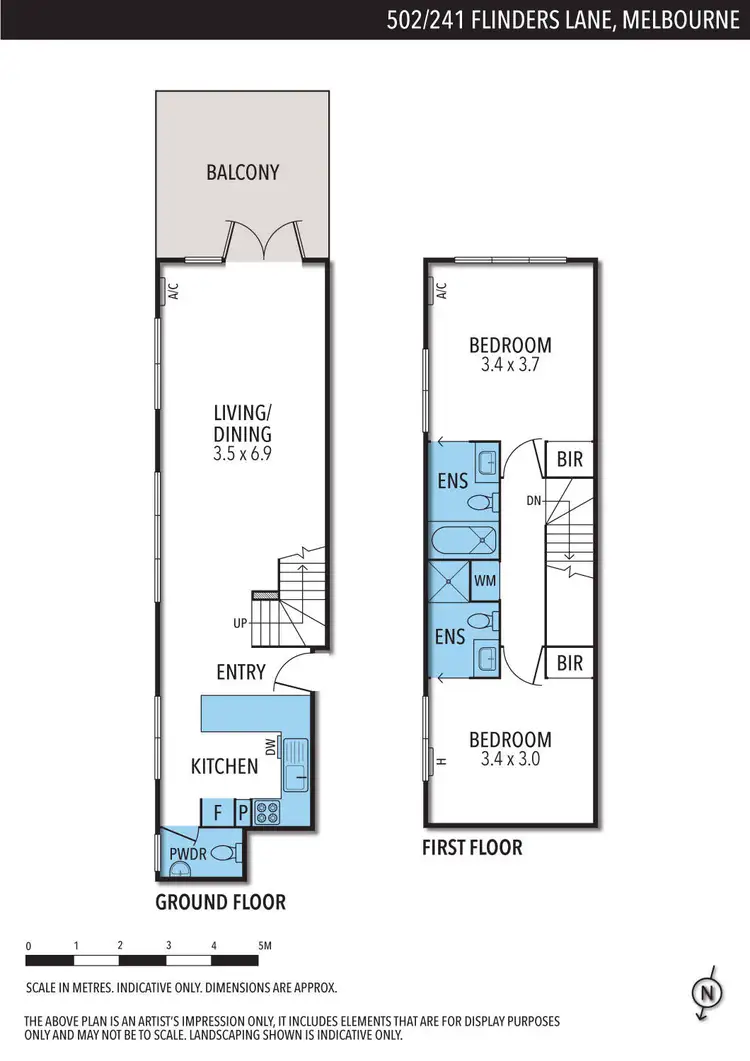 Floorplan of Homely apartment listing, 502/241 Flinders Lane, Melbourne VIC 3000