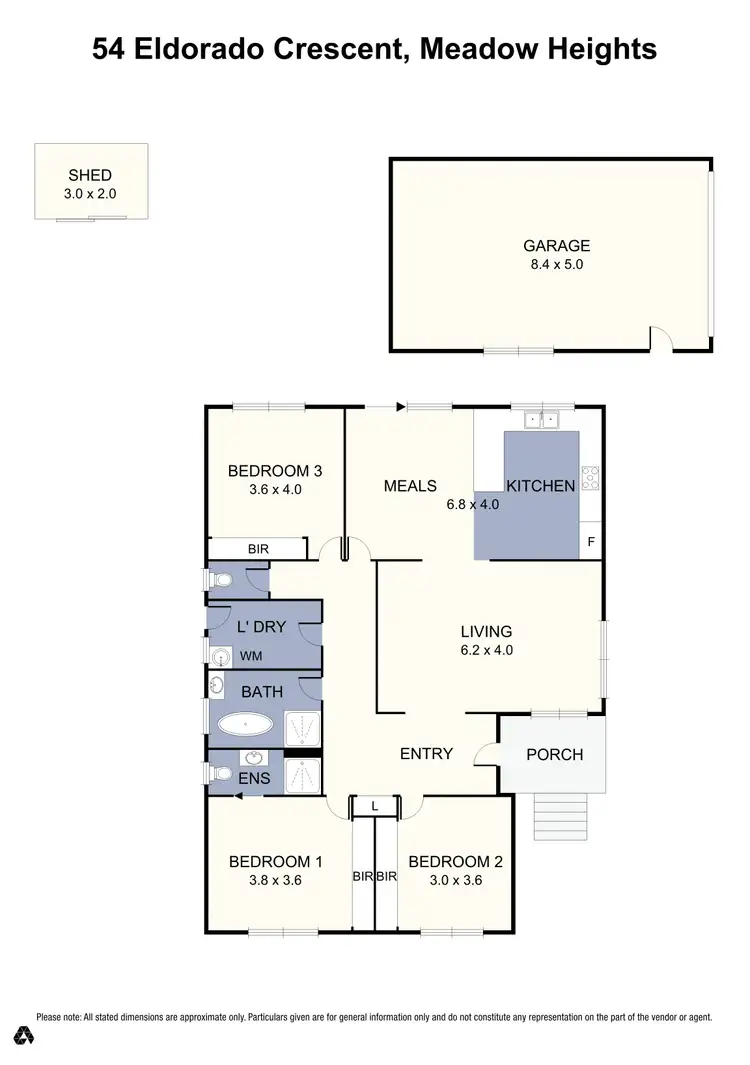 Floorplan of Homely house listing, 54 Eldorado Crescent, Meadow Heights VIC 3048