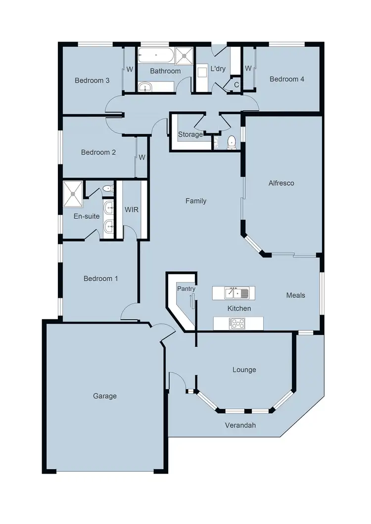Floorplan of Homely house listing, 13 Holden Street, Maryborough VIC 3465