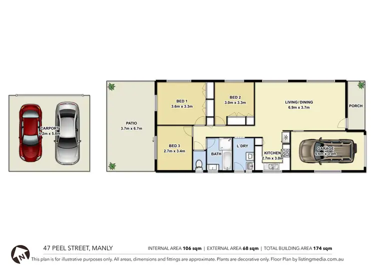 Floorplan of Homely house listing, 47 Peel Street, Manly QLD 4179