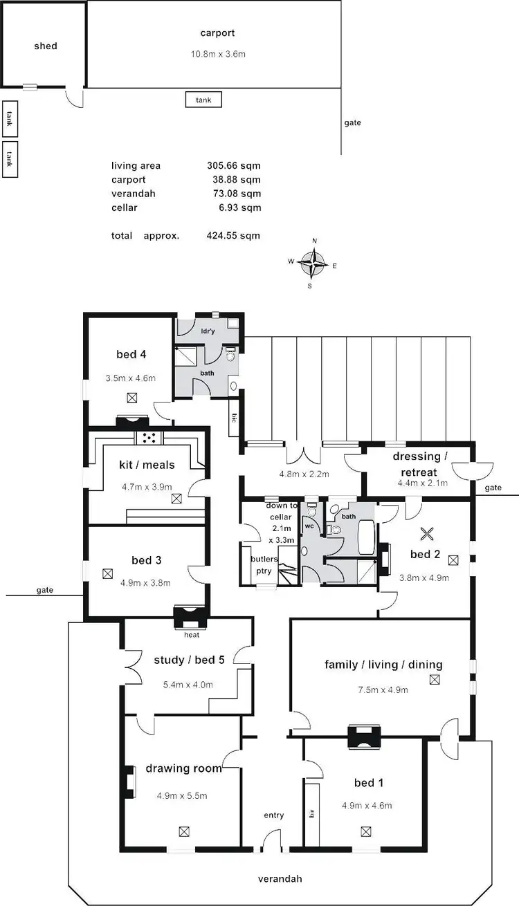 Floorplan of Homely house listing, 275 Greenhill Road, Dulwich SA 5065