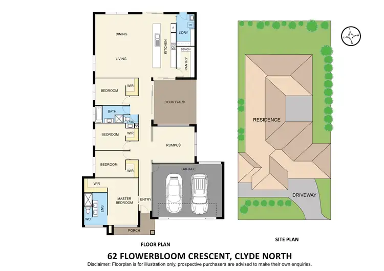 Floorplan of Homely house listing, 62 Flowerbloom Crescent, Clyde North VIC 3978