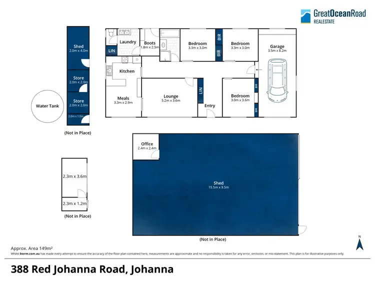 Floorplan of Homely house listing, 388 Red Johanna Road, Johanna VIC 3238