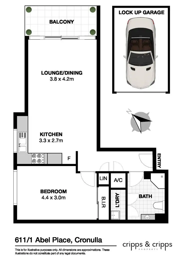 Floorplan of Homely unit listing, 611/1 Abel Place, Cronulla NSW 2230