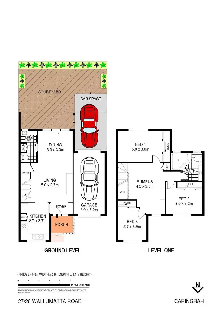 Floorplan of Homely townhouse listing, 27/26 Wallumatta Road, Caringbah NSW 2229
