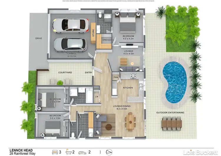 Floorplan of Homely house listing, 28 Rainforest Way, Lennox Head NSW 2478