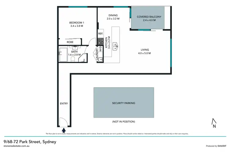 Floorplan of Homely apartment listing, 9/68-72 Park Street, Narrabeen NSW 2101