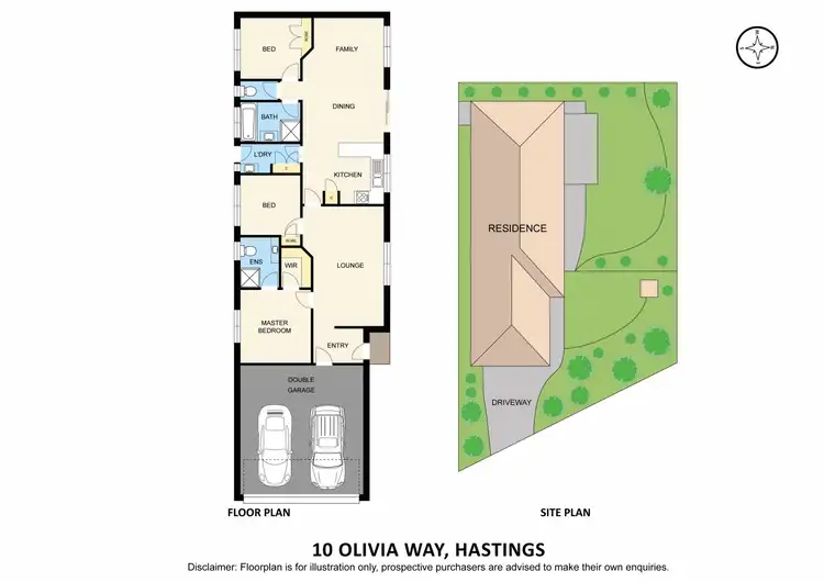Floorplan of Homely house listing, 10 Olivia Way, Hastings VIC 3915