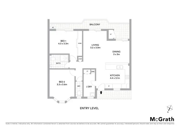 Floorplan of Homely unit listing, 110/33 Bernard Road, Padstow Heights NSW 2211