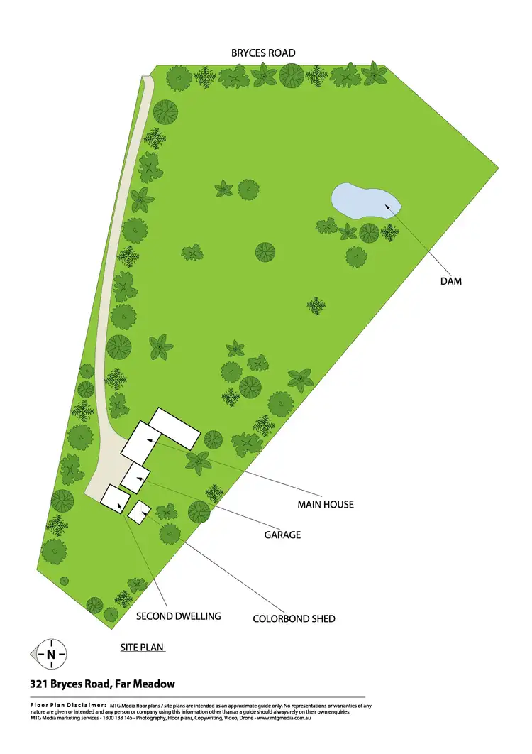 Floorplan of Homely rural property listing, 321 Bryces Road, Far Meadow NSW 2535