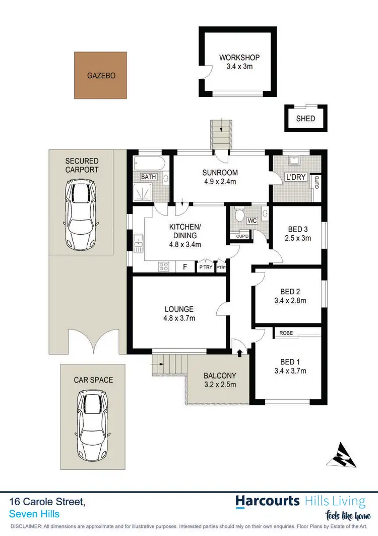 Floorplan of Homely house listing, 16 Carole Street, Seven Hills NSW 2147