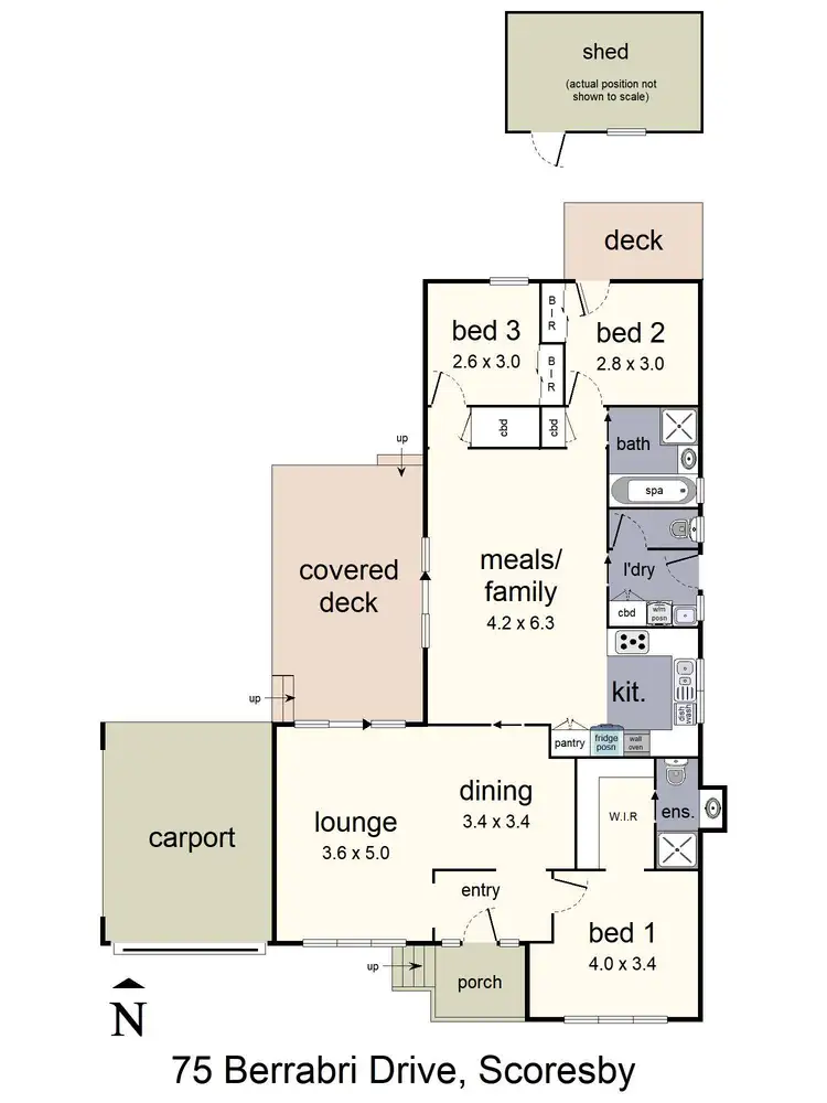 Floorplan of Homely house listing, 75 Berrabri Drive, Scoresby VIC 3179