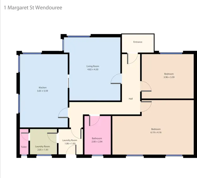 Floorplan of Homely house listing, 1 Margaret Street, Wendouree VIC 3355