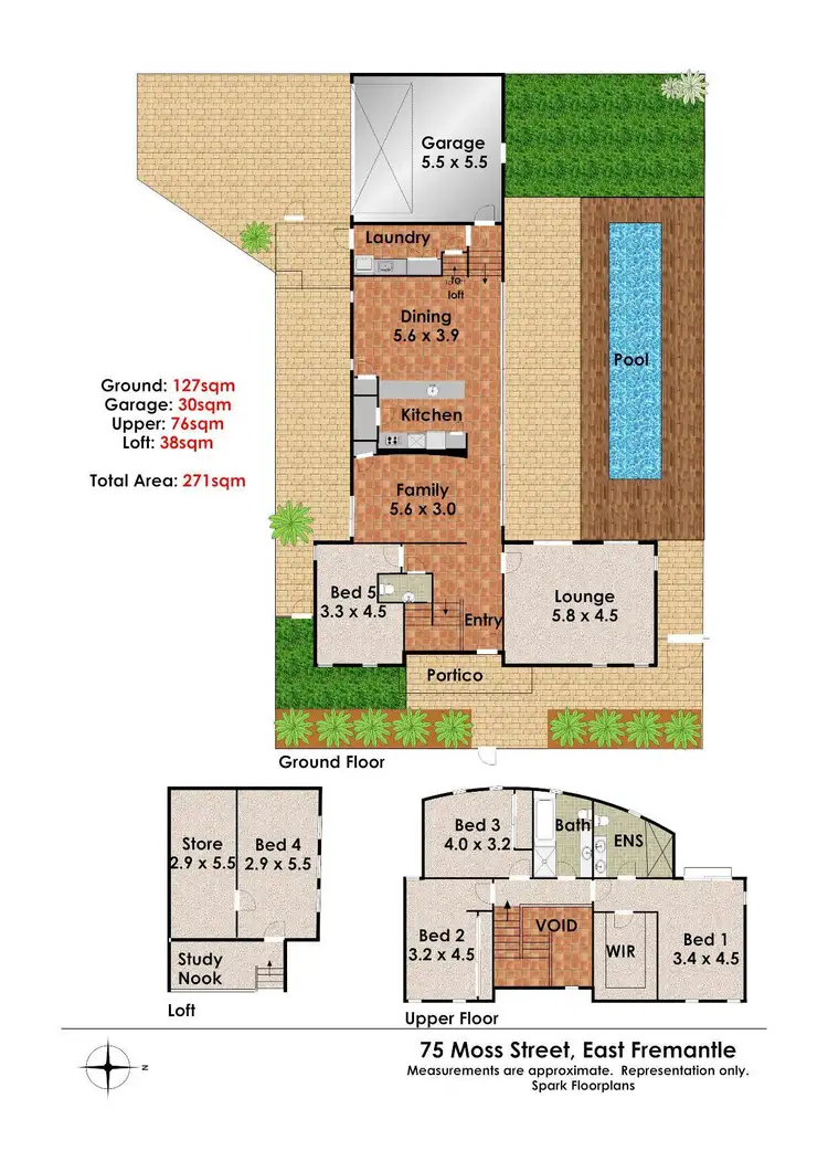 Floorplan of Homely house listing, 75 Moss Street, East Fremantle WA 6158