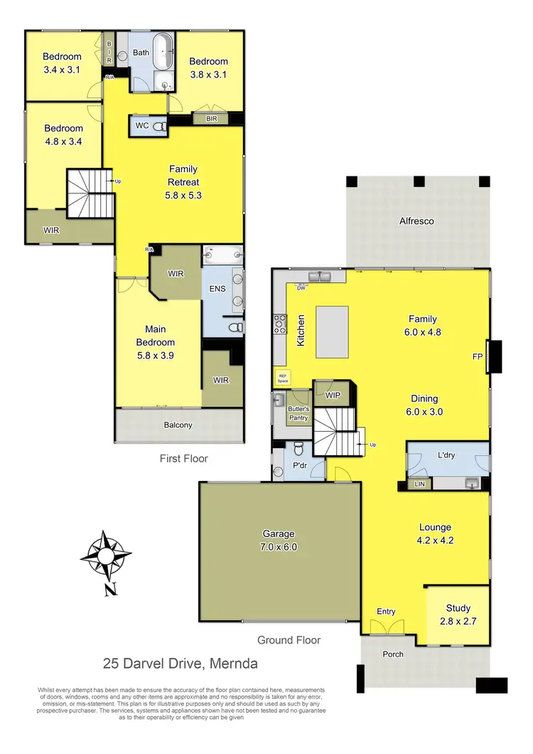Floorplan of Homely house listing, 25 Darvel Drive, Mernda VIC 3754