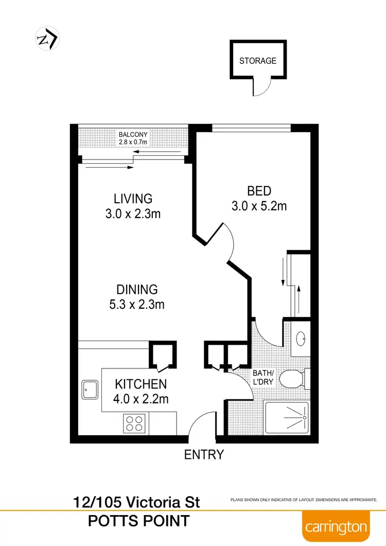 Floorplan of Homely apartment listing, 12/105 Victoria Street, Potts Point NSW 2011
