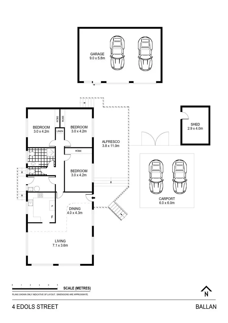 Floorplan of Homely house listing, 4 Edols Street, Ballan VIC 3342