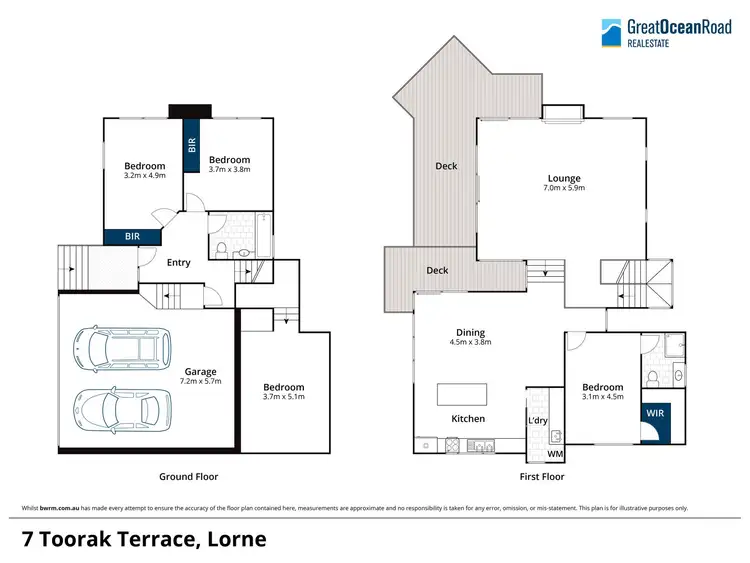 Floorplan of Homely house listing, 2/7 Toorak Terrace, Lorne VIC 3232