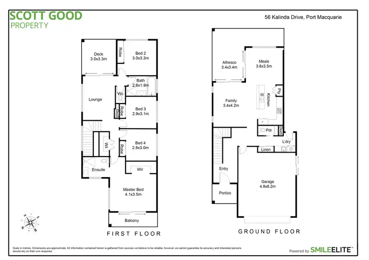 Floorplan of Homely house listing, 56 Kalinda Drive, Port Macquarie NSW 2444
