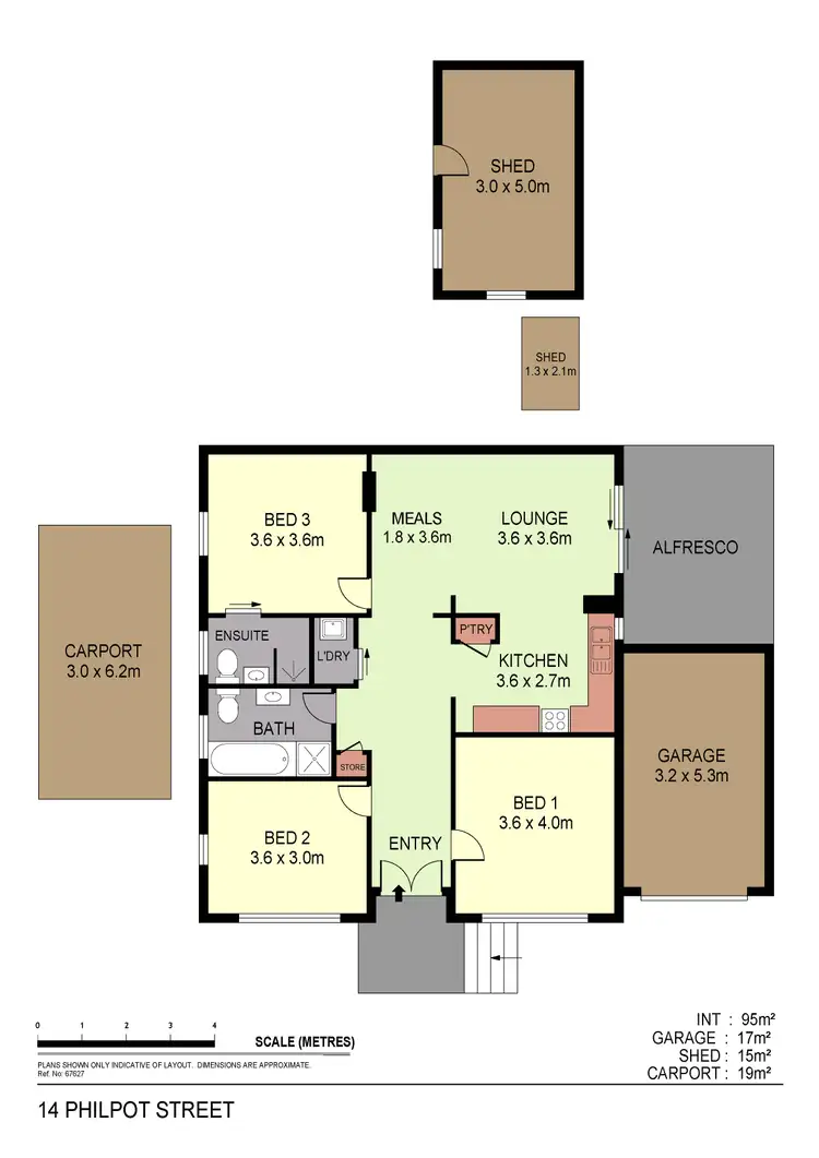 Floorplan of Homely house listing, 14 Philpot Street, Long Gully VIC 3550