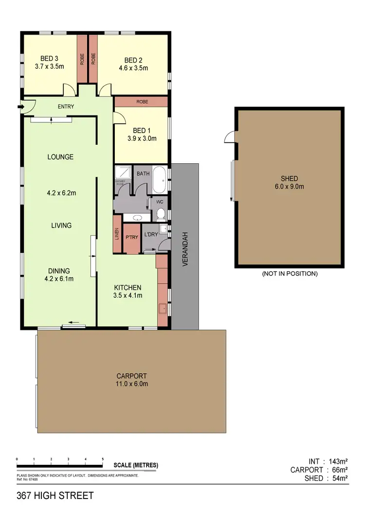 Floorplan of Homely house listing, 367 High Street, Kangaroo Flat VIC 3555