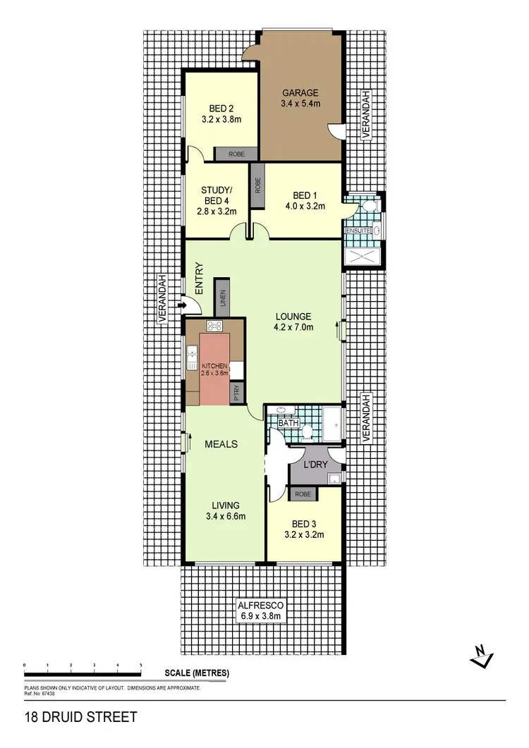 Floorplan of Homely house listing, 18 Druid Street, Golden Square VIC 3555