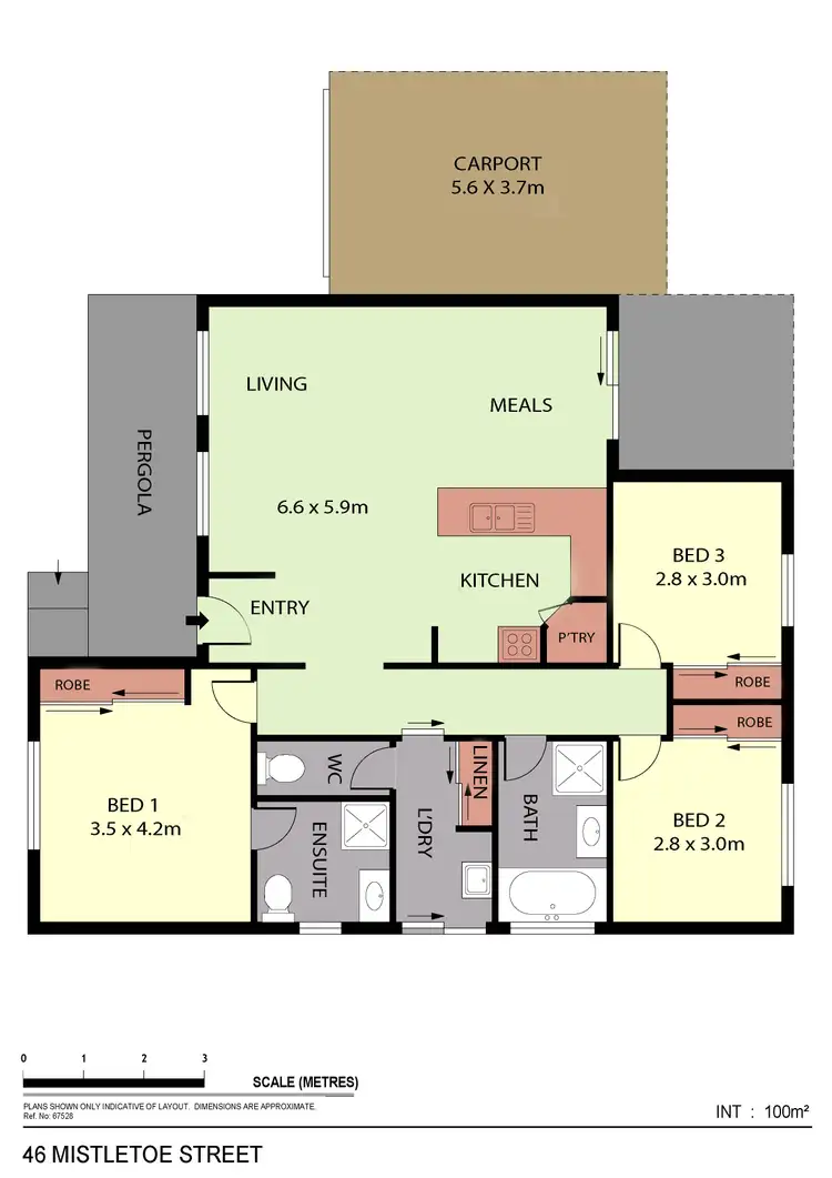 Floorplan of Homely townhouse listing, 46 Mistletoe Street, Golden Square VIC 3555