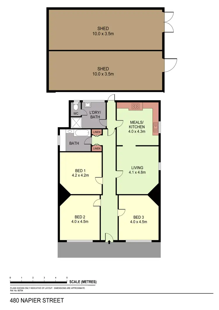 Floorplan of Homely house listing, 480 Napier Street, White Hills VIC 3550