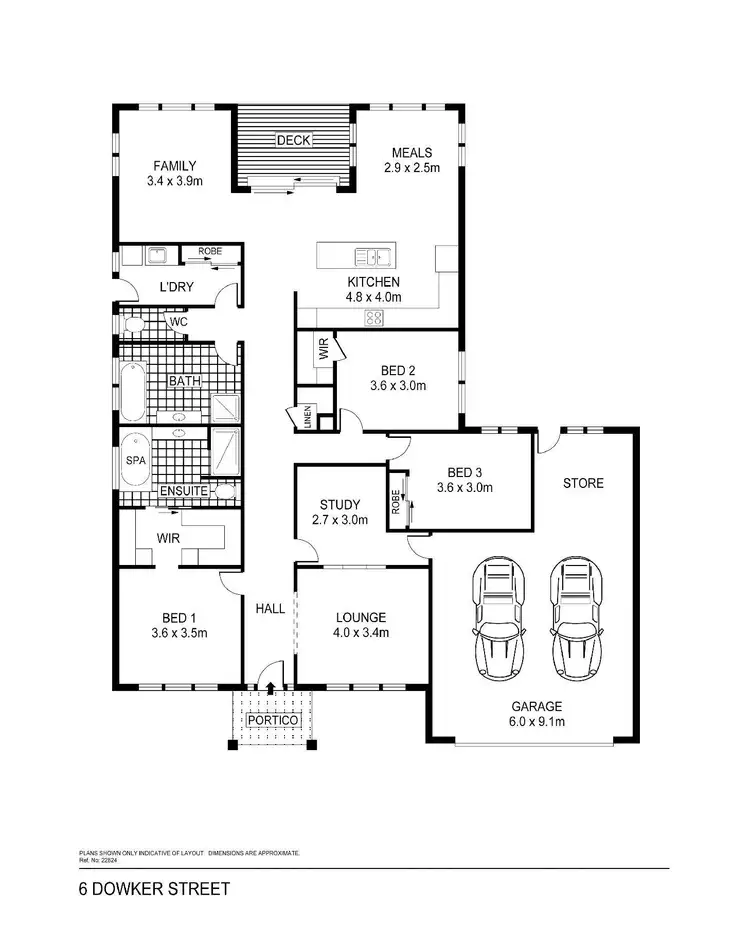Floorplan of Homely house listing, 6 Dowker Street, Epsom VIC 3551
