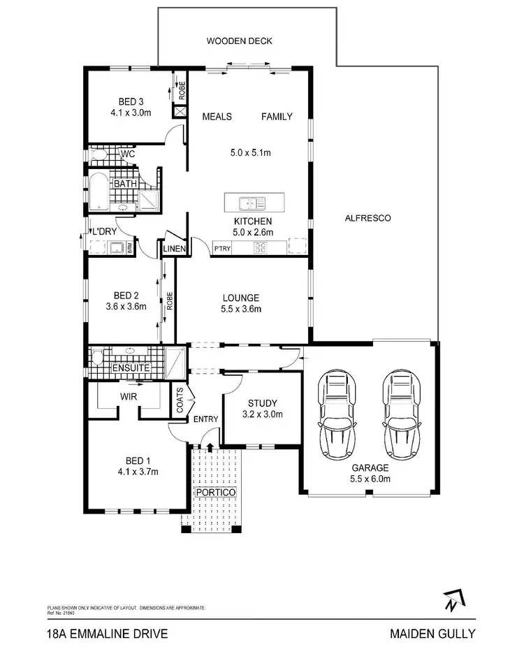 Floorplan of Homely house listing, 18a Emmaline Drive, Maiden Gully VIC 3551