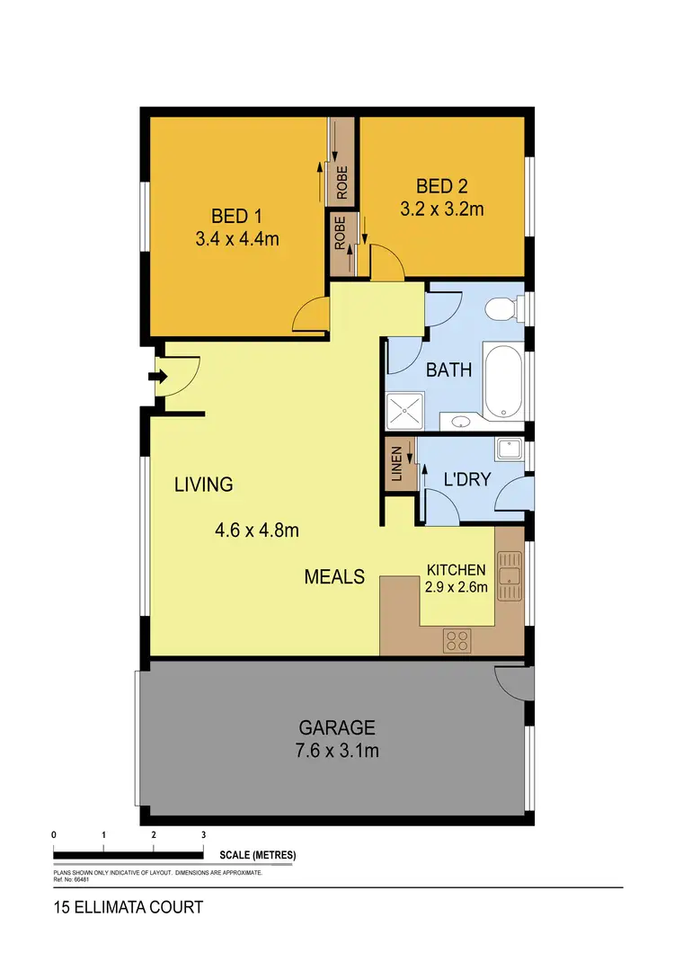 Floorplan of Homely house listing, 2/15 Ellimata Court, Strathdale VIC 3550