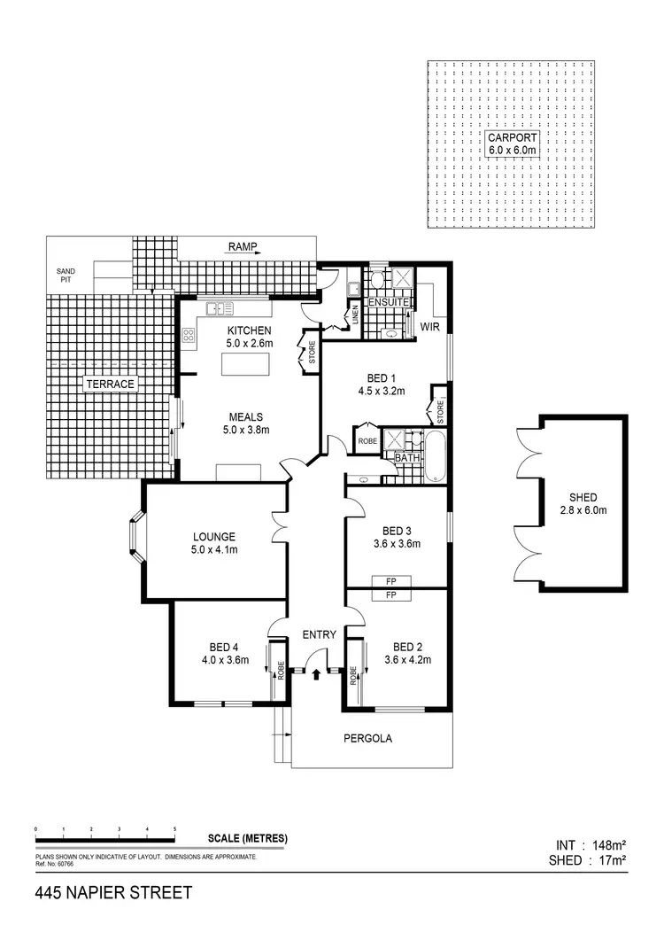 Floorplan of Homely house listing, 445 Napier Street, White Hills VIC 3550