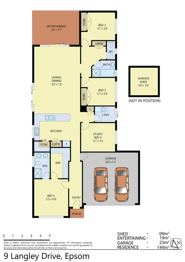Floorplan of Homely house listing, 9 Langley Drive, Epsom VIC 3551