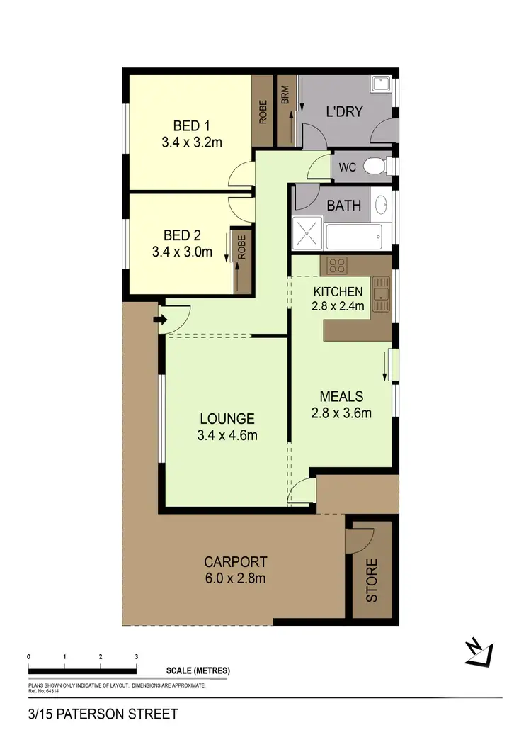 Floorplan of Homely unit listing, 3/15 Paterson Street, Spring Gully VIC 3550