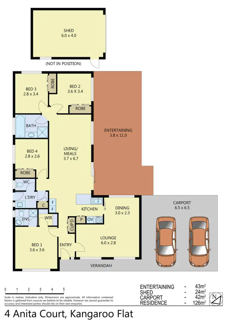 Floorplan of Homely house listing, 4 Anita Court, Kangaroo Flat VIC 3555