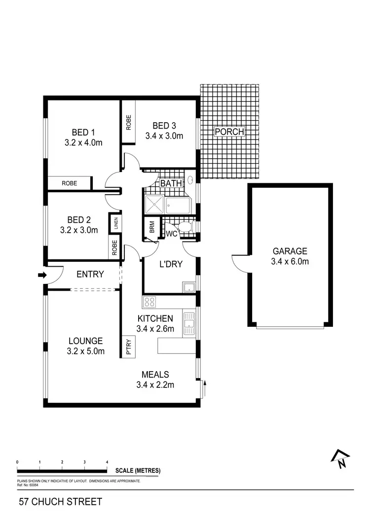 Floorplan of Homely unit listing, 57 Church Street, Kangaroo Flat VIC 3555