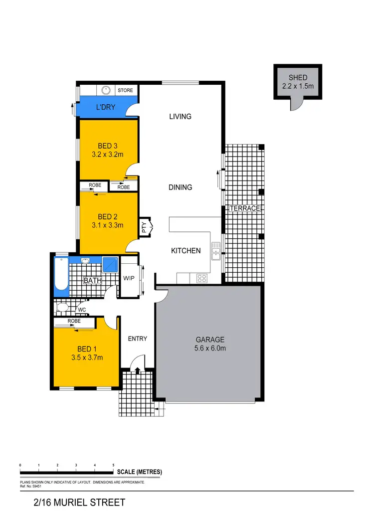 Floorplan of Homely unit listing, 2/16 Muriel Street, Kangaroo Flat VIC 3555