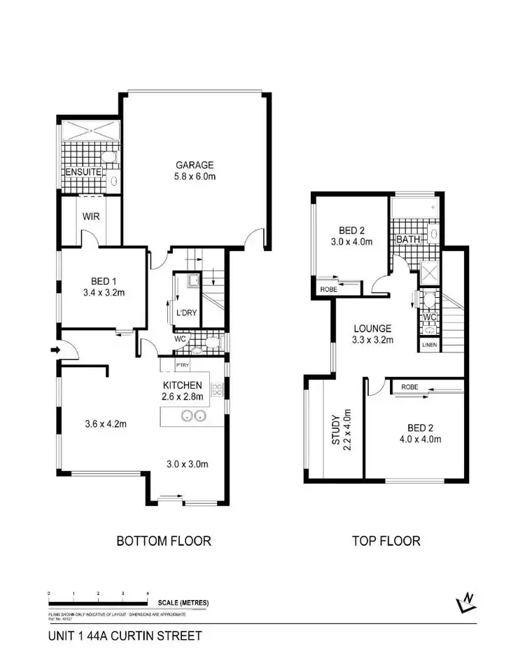 Floorplan of Homely townhouse listing, 1/44A Curtin Street, Flora Hill VIC 3550
