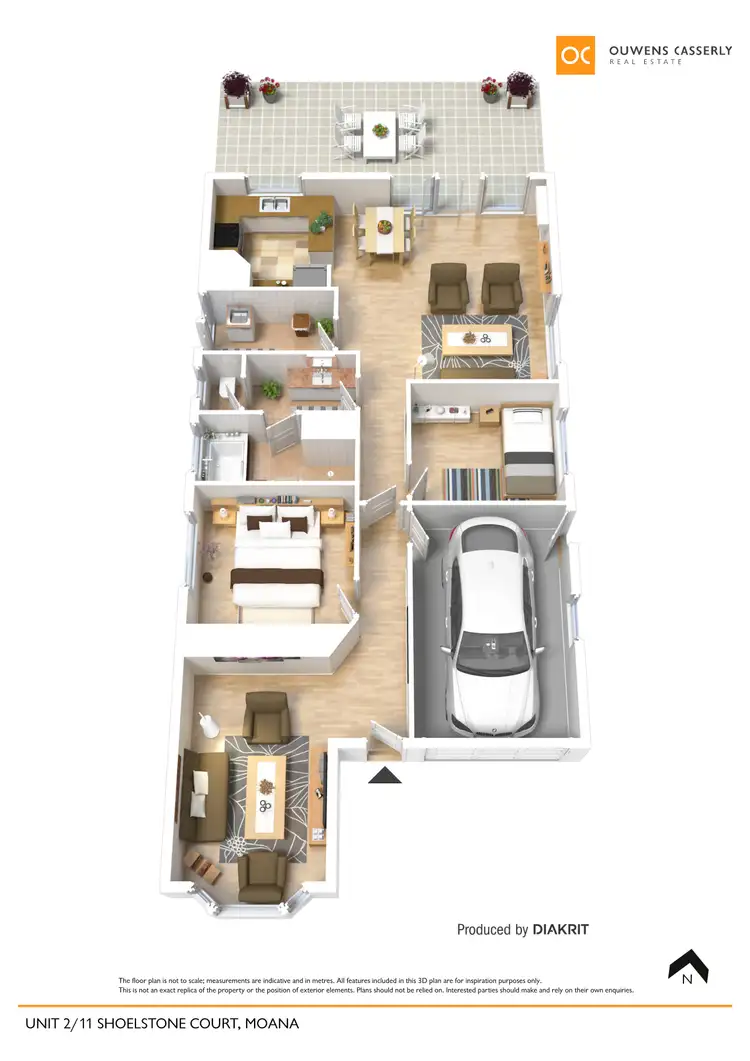 Floorplan of Homely unit listing, 2/11 Shoalstone Court, Moana SA 5169